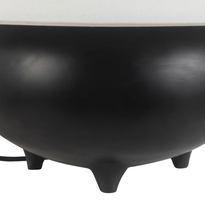 Kuzco Rowan 17" Black Table Lamp, Matte Black/White Linen