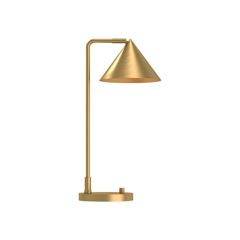 Kuzco Remy 20in Table Lamp | Brushed Gold Steel | Living Room & Bedroom Accent | 10.5 x 7.75 x 20.12 in | Model TL485020BG