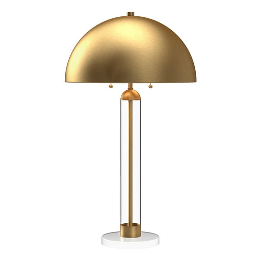 Kuzco Alora Mood Margaux 2-Light Table Lamp | Brushed Gold and Clear Glass | Living Room & Bedroom | 31.12in H | Model TL565019BG