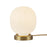Kuzco Cherise 7" Socket Table Lamp, Gold/Glossy Ribbed Opal Glass - TL579107BGGR