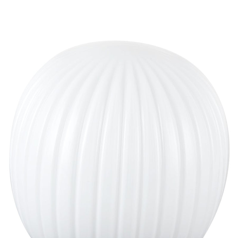 Kuzco Cherise 7" Socket Table Lamp, Gold/Glossy Ribbed Opal Glass