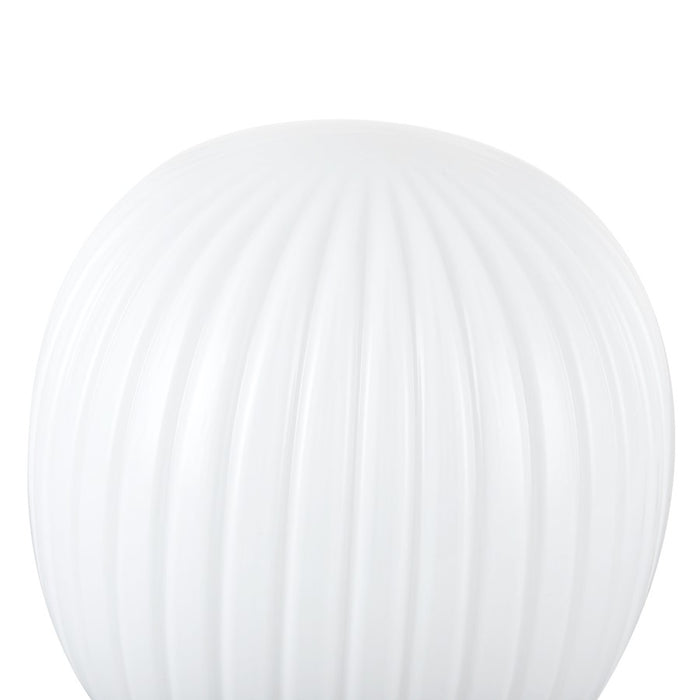 Kuzco Cherise 7" Socket Table Lamp, Gold/Glossy Ribbed Opal Glass