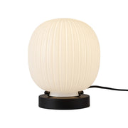 Kuzco Cherise 7" Socket Table Lamp, Black/Glossy Opal Glass - TL579107MBGR