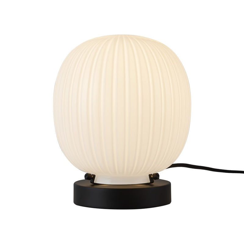 Kuzco Cherise 7" Socket Table Lamp, Black/Glossy Opal Glass - TL579107MBGR