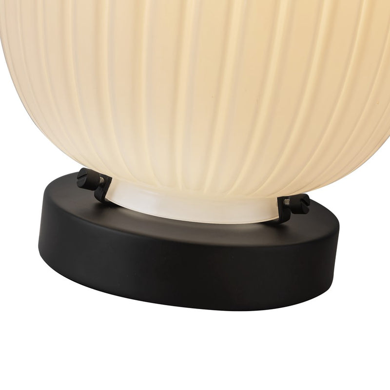 Kuzco Cherise 7" Socket Table Lamp, Black/Glossy Opal Glass