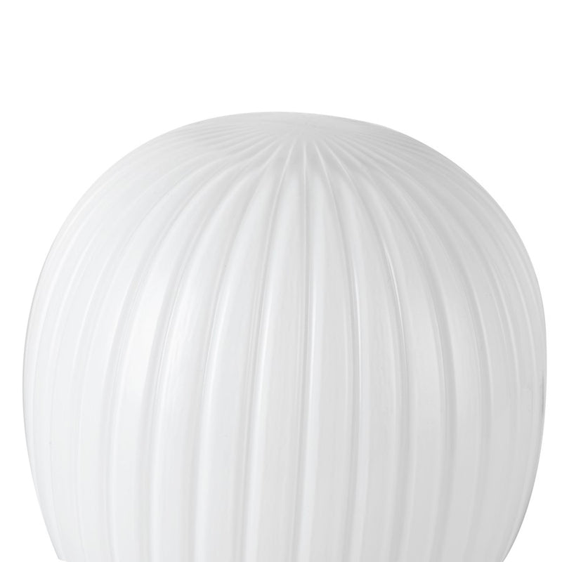 Kuzco Cherise 7" Socket Table Lamp, Black/Glossy Opal Glass