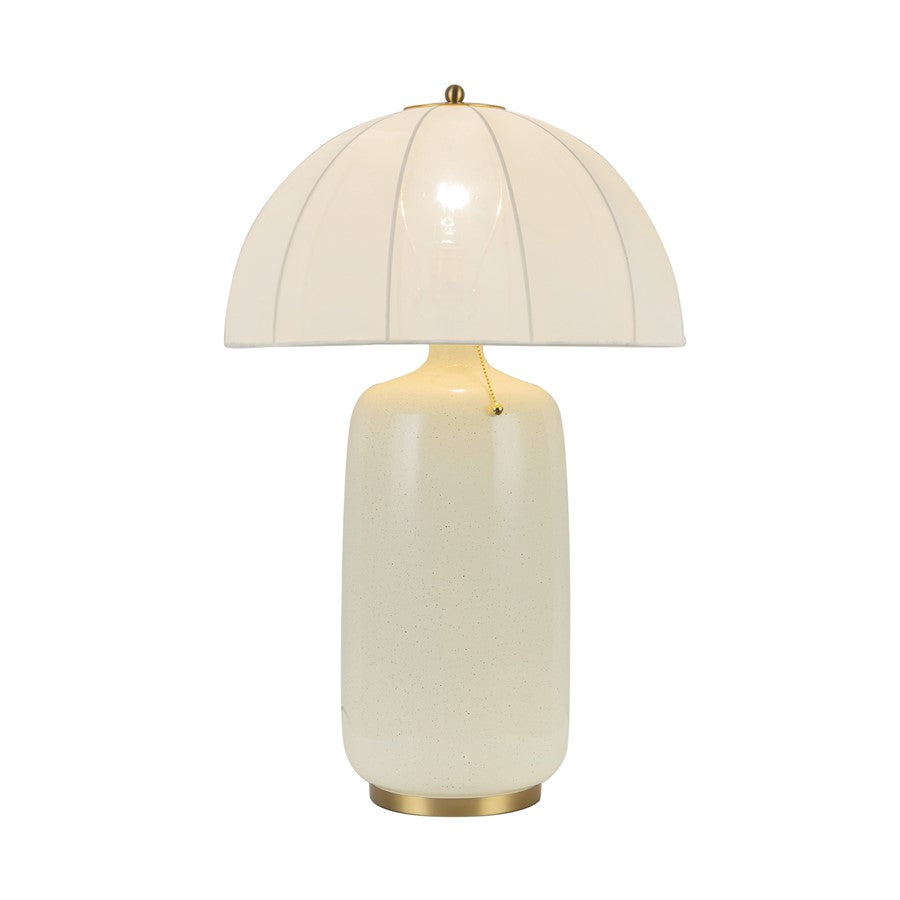 Kuzco Crosby 18" Socket Table Lamp, Brushed Gold/Spandex Shade - TL661018BG