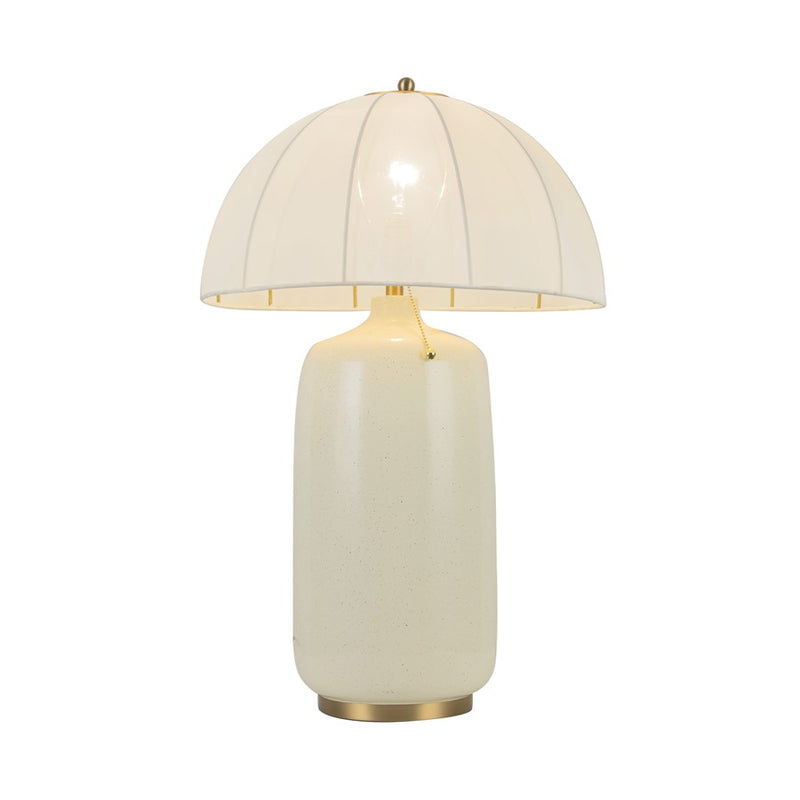 Kuzco Crosby 18" Socket Table Lamp, Brushed Gold/Spandex Shade