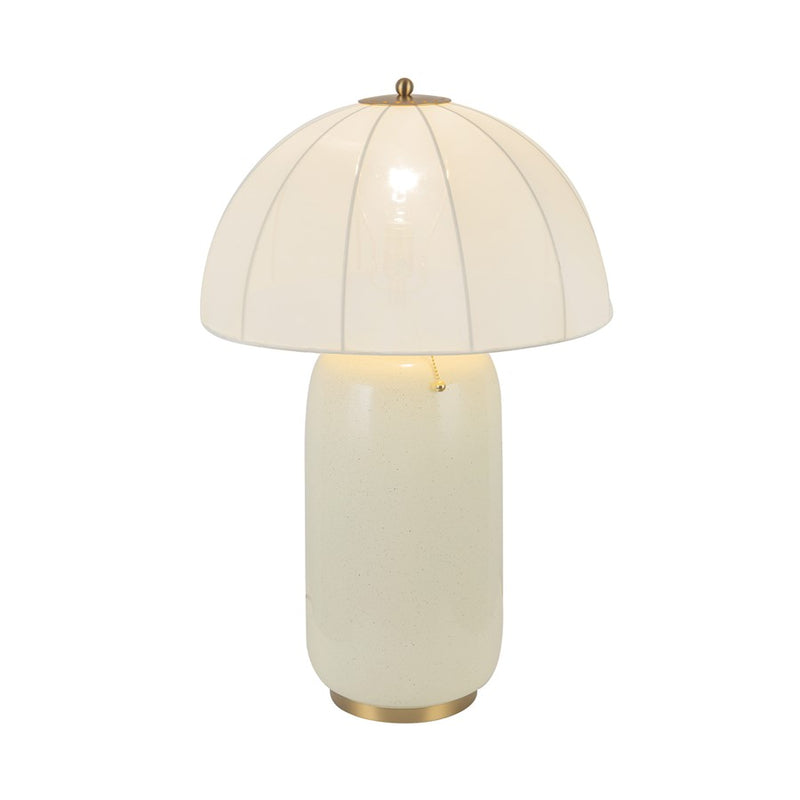 Kuzco Crosby 18" Socket Table Lamp, Brushed Gold/Spandex Shade