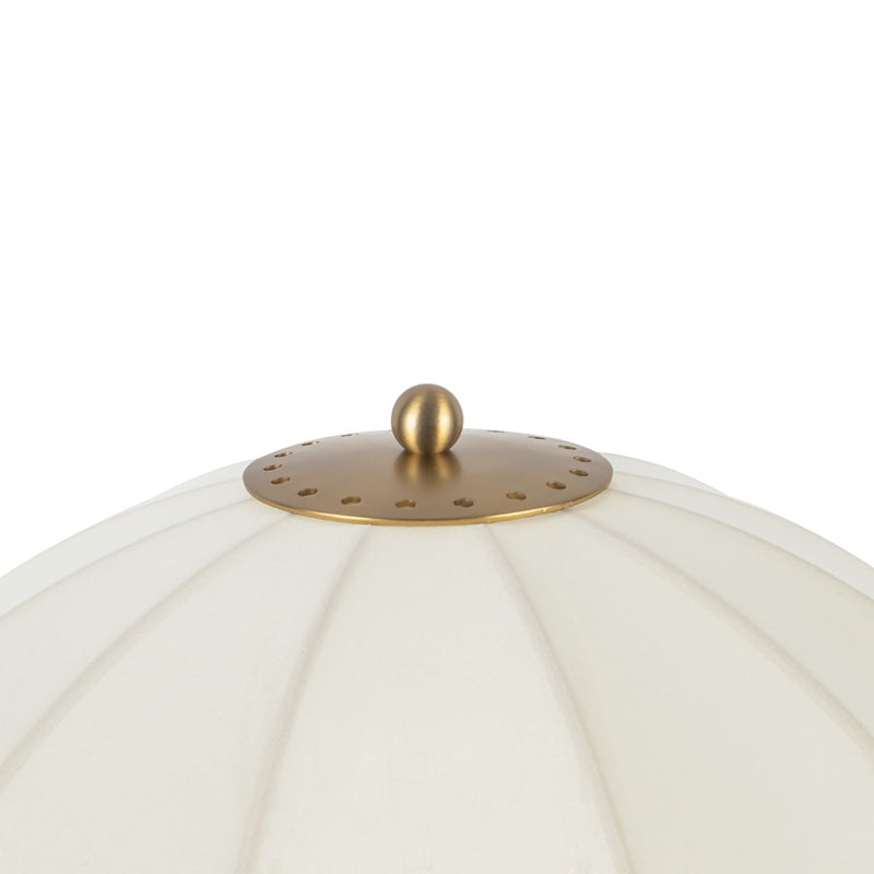 Kuzco Crosby 18" Socket Table Lamp, Brushed Gold/Spandex Shade