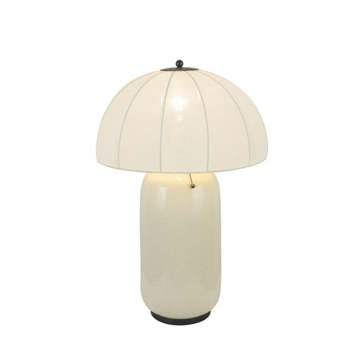 Kuzco Crosby 18" Socket Table Lamp, Matte Black/Spandex Shade