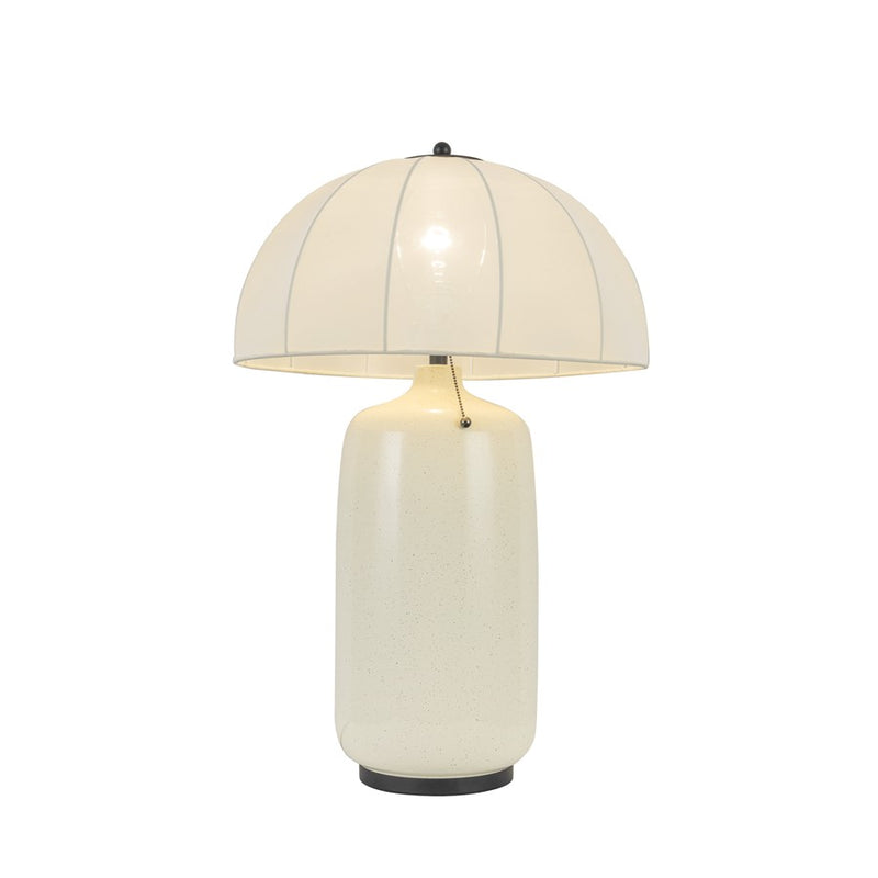 Kuzco Crosby 18" Socket Table Lamp, Matte Black/Spandex Shade
