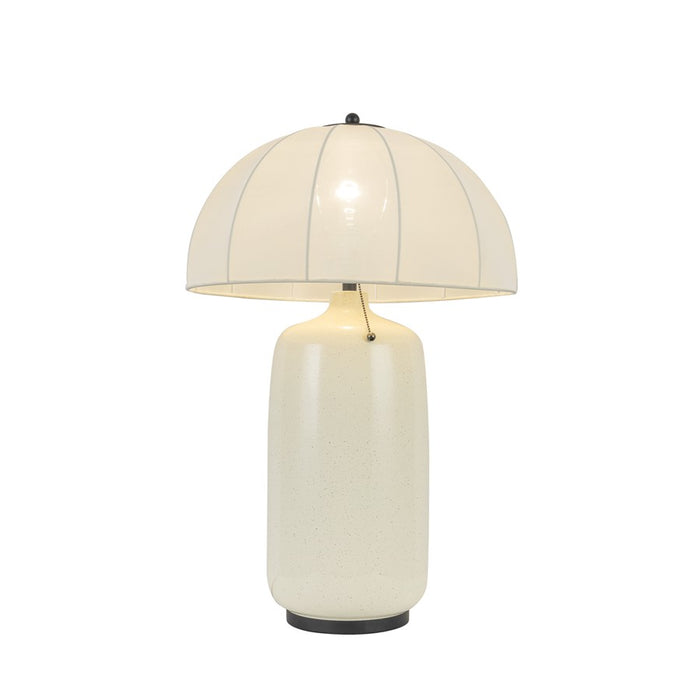 Kuzco Crosby 18" Socket Table Lamp, Matte Black/Spandex Shade