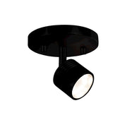 Kuzco Lyra 6in 1-Light Track Light | Black and Diffusive Glass Lens | Accent & Task Lighting | 400lm 3000K Dimmable | Model TR10006-BK