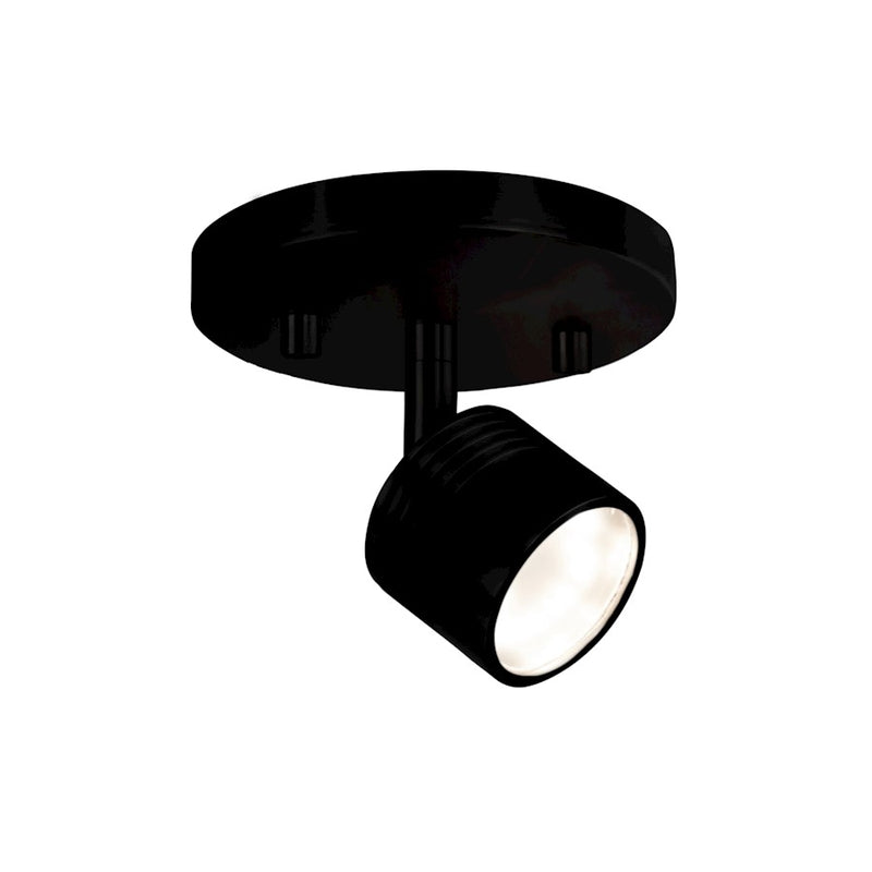 Kuzco Lyra 6in 1-Light Track Light | Black and Diffusive Glass Lens | Accent & Task Lighting | 400lm 3000K Dimmable | Model TR10006-BK
