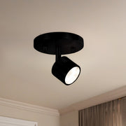 Kuzco Lyra 6in 1-Light Track Light | Black and Diffusive Glass Lens | Accent & Task Lighting | 400lm 3000K Dimmable | Model TR10006-BK