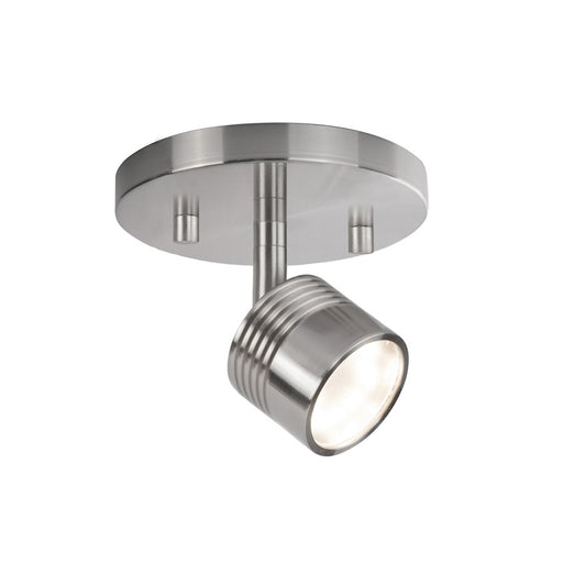 Kuzco Lyra 6in LED Track Light | Brushed Nickel Aluminum and Diffusive Glass Lens | Living Room & Kitchen Accent | 400lm 3000K | Model TR10006-BN