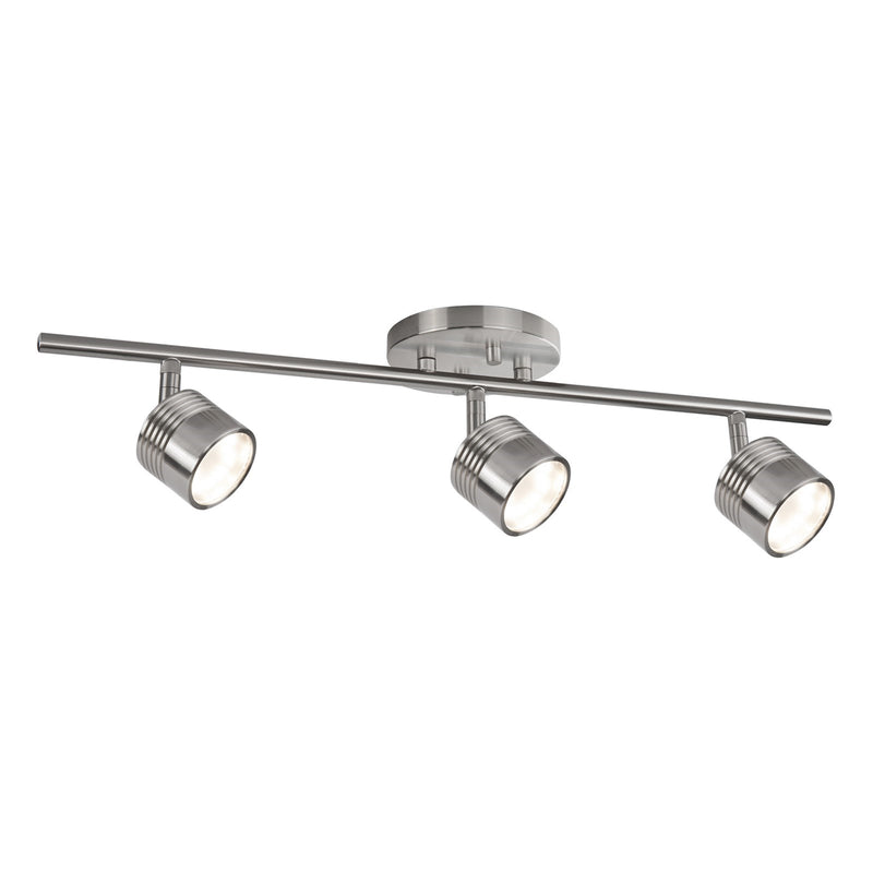 Kuzco Lyra 22in 1-Light Track Light | Modern Brushed Nickel and Diffusive Glass Lens | Kitchen & Living Room Accent | 1200lm 3000K | Model TR10022-BN