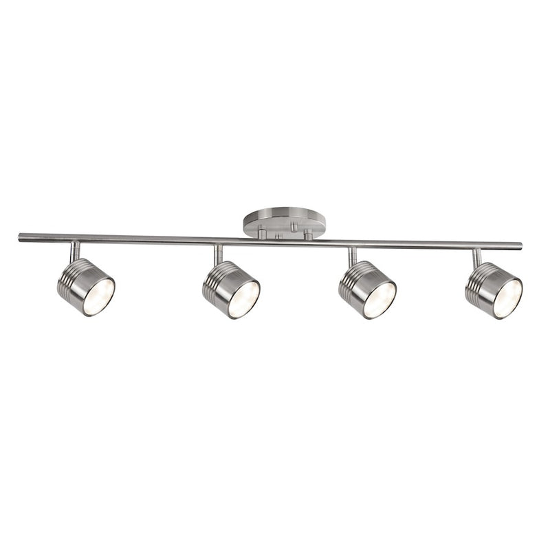 Kuzco Lyra 30in 1-Light LED Track Light | Modern Brushed Nickel Aluminum and Diffusive Glass Lens | Living Room & Kitchen Accent | Model TR10031-BN