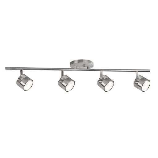 Kuzco Lyra 30in 1-Light LED Track Light | Modern Brushed Nickel Aluminum and Diffusive Glass Lens | Living Room & Kitchen Accent | Model TR10031-BN
