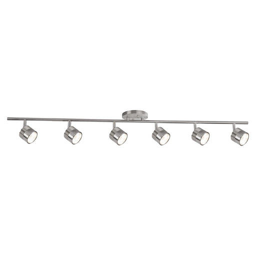 Kuzco Lyra 43in 1-Light Track Light | Modern Brushed Nickel and Diffusive Glass Lens | Kitchen Island & Dining Room | Model TR10044-BN