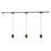Kuzco Eloa 38" Black Dimmable LED Trilo Ceiling Kit 3000K, Blk - TR3C-P89703-BK