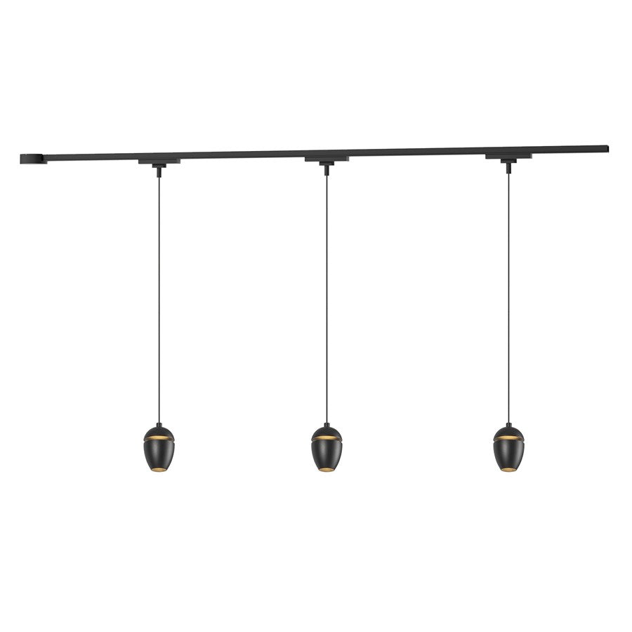 Kuzco Eloa 38" Black Dimmable LED Trilo Ceiling Kit 3000K, Blk - TR3C-P89703-BK