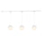 Kuzco Monae 81" White Dimmable LED Trilo Ceiling Kit 4000K, WH - TR3C4-P11707-WH