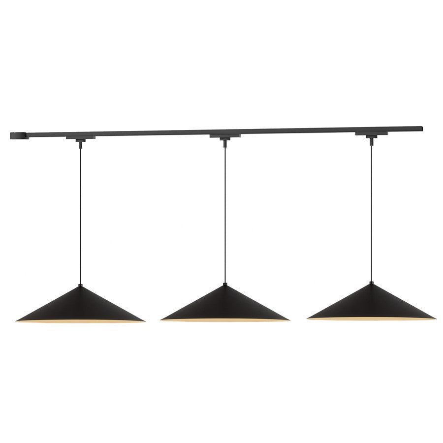 Kuzco Luiz 81" Black Dimmable LED Trilo Ceiling Kit, Blk - TR3L-P73915-BK