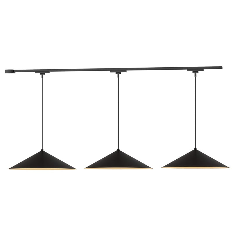 Kuzco Luiz 81" Black Dimmable LED Trilo Ceiling Kit 4000K, Blk - TR3L4-P73915-BK
