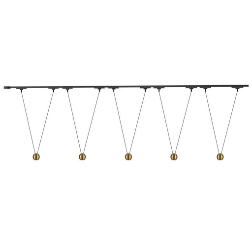 Kuzco Faria Dbl 81" Gold Dim LED Trilo Ceiling 3000K, Gold - TR5C-P27203-BG
