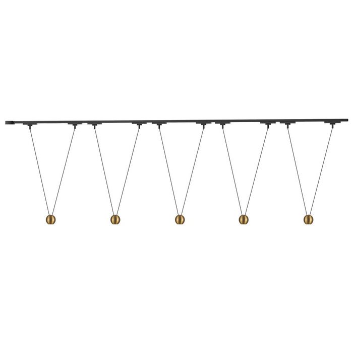 Kuzco Faria Dbl 81" Gold Dim LED Trilo Ceiling 3000K, Gold - TR5C-P27203-BG