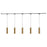 Kuzco Remuda 81" Gold Dim LED Trilo Ceiling Kit 3000K, Gold - TR5C-P71602-BG