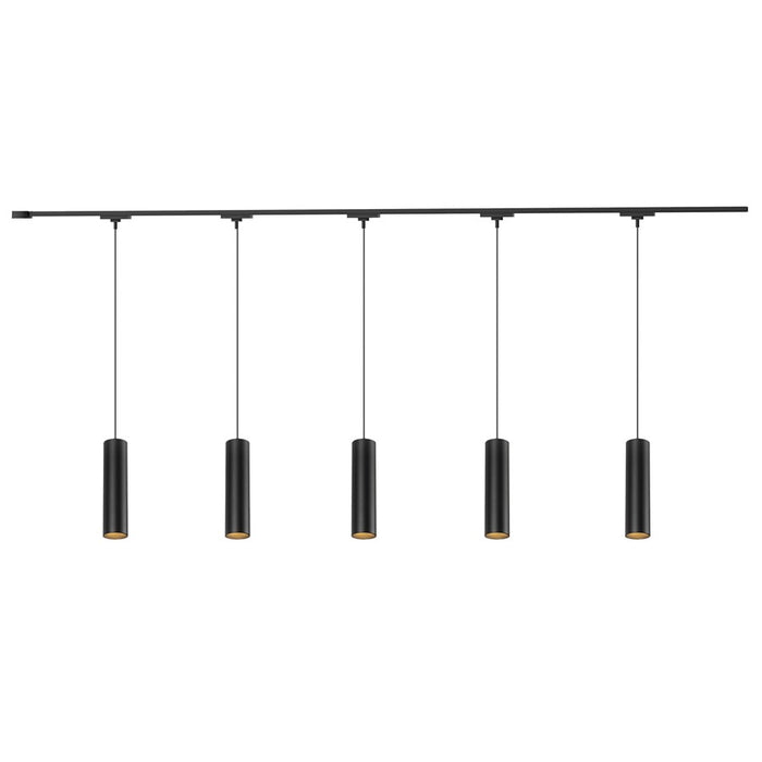 Kuzco Remuda 81" Black Dimmable LED Trilo Ceiling Kit 3000K, BK - TR5C-P71602-BK