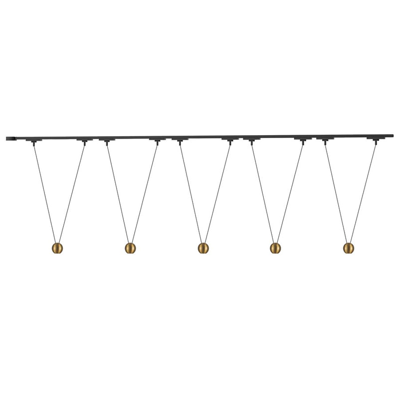 Kuzco Faria Dbl 81" Gold Dim LED Trilo Ceiling 4000K, Gold - TR5C4-P27203-BG
