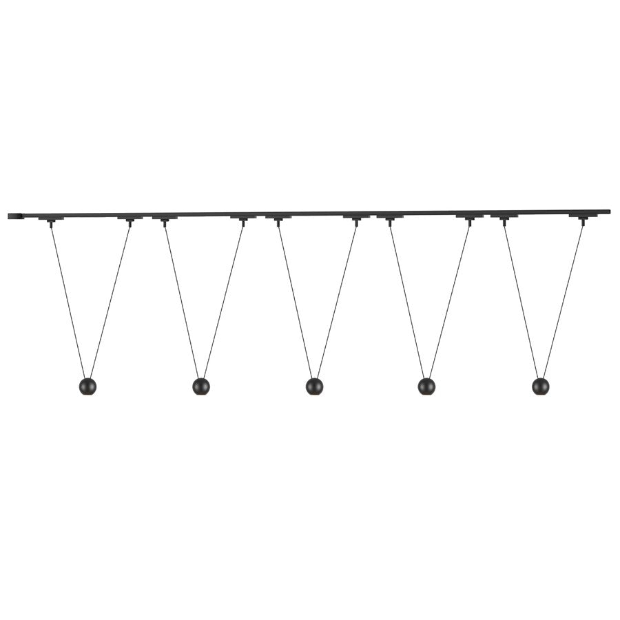 Kuzco Faria Dbl 81" Blk Dim LED Trilo Ceiling Kit 4000K, Blk - TR5C4-P27203-BK