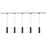 Kuzco Remuda 81" Dimmable LED Trilo Ceiling Kit 4000K, BK - TR5C4-P71602-BK