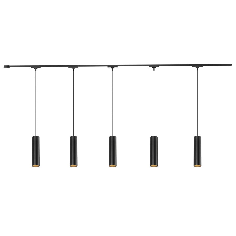 Kuzco Remuda 81" Dimmable LED Trilo Ceiling Kit 4000K, BK - TR5C4-P71602-BK
