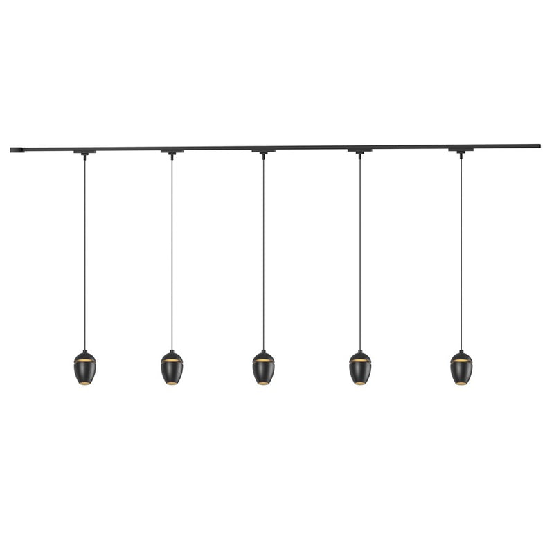 Kuzco Eloa 81" Black Dimmable LED Trilo Ceiling Kit 4000K, Blk - TR5C4-P89703-BK