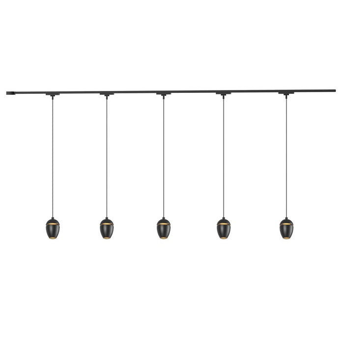 Kuzco Eloa 81" Black Dimmable LED Trilo Ceiling Kit 4000K, Blk - TR5C4-P89703-BK