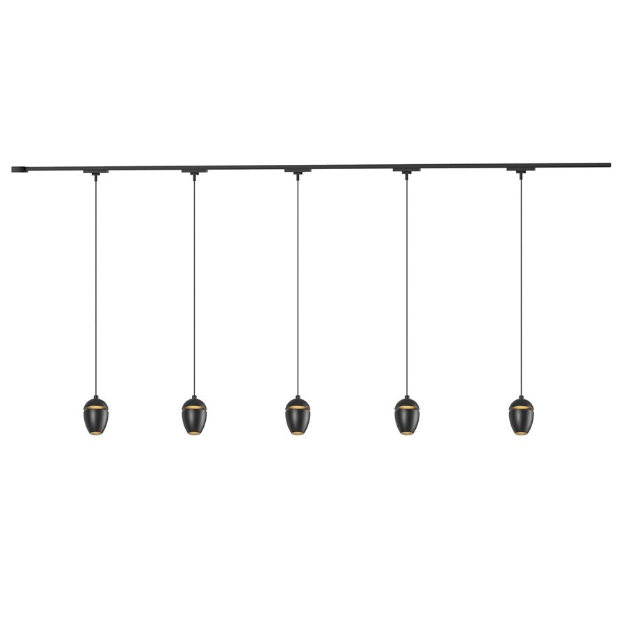 Kuzco Eloa 81" Black Dimmable LED Trilo Ceiling Kit 4000K, Blk - TR5C4-P89703-BK