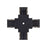 Kuzco Trilo Track X-Connector, Black - TRC989134-BK