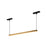 Kuzco Mira 22" Trilo Track Linear Pendant, 4000K, Brushed Gold - TRL28122-BG-4K