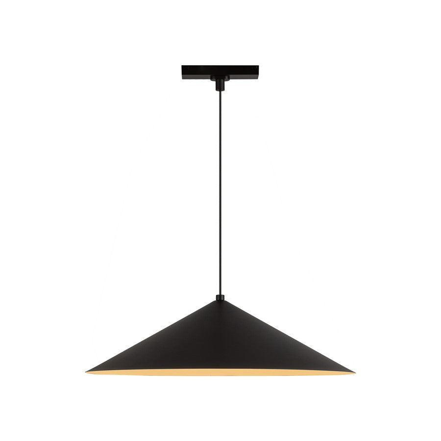 Kuzco Luiz 15" Trilo Track Pendant, Black/Steel Shade - TRP73915-BK