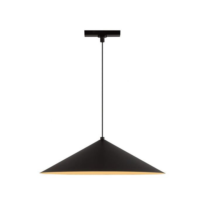 Kuzco Luiz 15" Trilo Track Pendant, 4000K, Black/Steel Shade - TRP73915-BK-4K