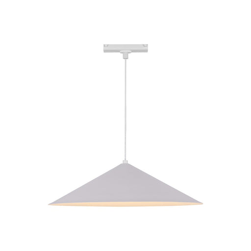 Kuzco Luiz 15" Trilo Track Pendant, 4000K, White/Steel Shade - TRP73915-WH-4K