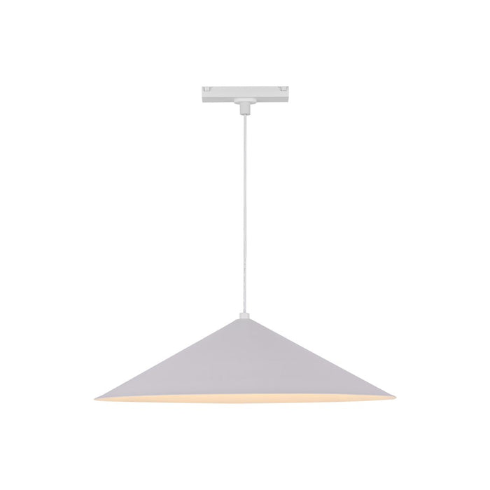Kuzco Luiz 15" Trilo Track Pendant, 4000K, White/Steel Shade - TRP73915-WH-4K