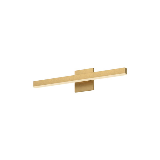 Kuzco Vega 23in 1-Light LED Vanity Light | Modern Brushed Gold Aluminum and White Acrylic | Bathroom & Bedroom Vanity | Model VL10323-BG