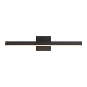 Kuzco Vega 23in 1-Light LED Vanity Light | Slim Black Metal and White Acrylic | Bathroom Vanity & Bedroom | Model VL10323-BK