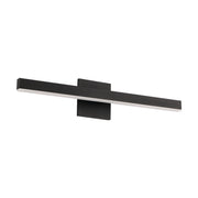 Kuzco Vega 23in 1-Light LED Vanity Light | Slim Black Metal and White Acrylic | Bathroom Vanity & Bedroom | Model VL10323-BK